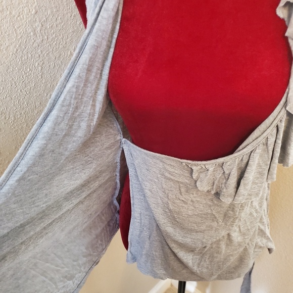 Wrap Gray Summer Top - Picture 3 of 5